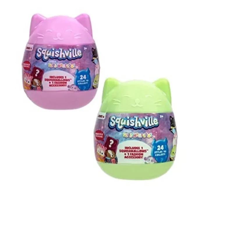 Squishmallows Squishville Series 6 - Pacote Variado 2 - Mini Pelúcia e Acessórios - Kellytoy Oficial - Os Estilos Podem Variar - Ótimo Recheio de Meias e Presente para Crianças