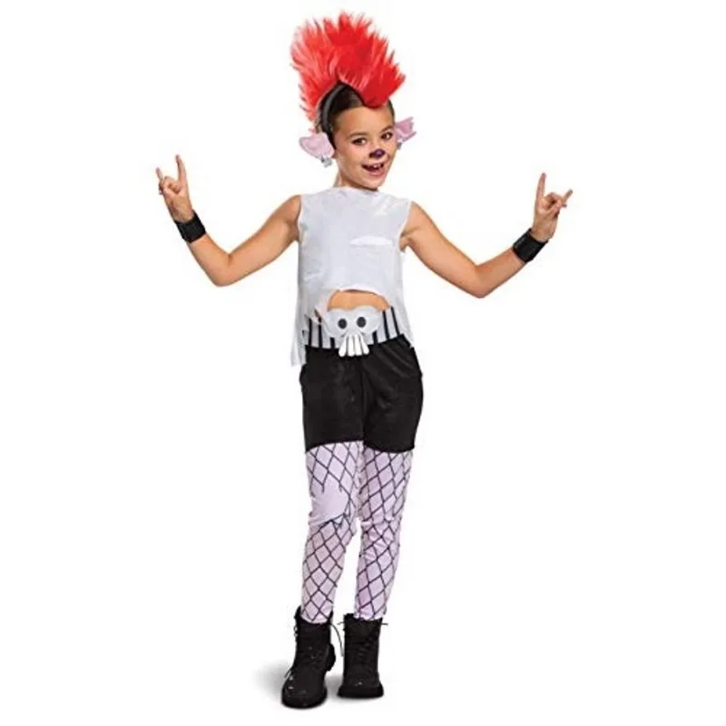 Fantasia Trolls World Tour Barb, roupa infantil de luxo Trolls World Tour para meninas, tamanho infantil médio (7-8)