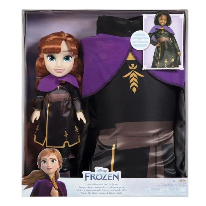 Boneca Ana Frozen 2 + Vestido Fantasia Infantil 4-6x Disney Princess Jakks