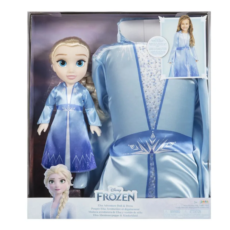 Boneca Elsa Frozen 2 + Vestido Fantasia Infantil 4-6x Disney Princess Jakks