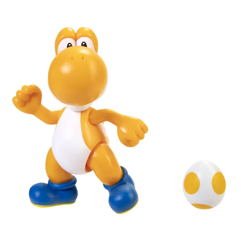 Boneco Super Mario Articulado Yoshi Laranja 10cm - Candide