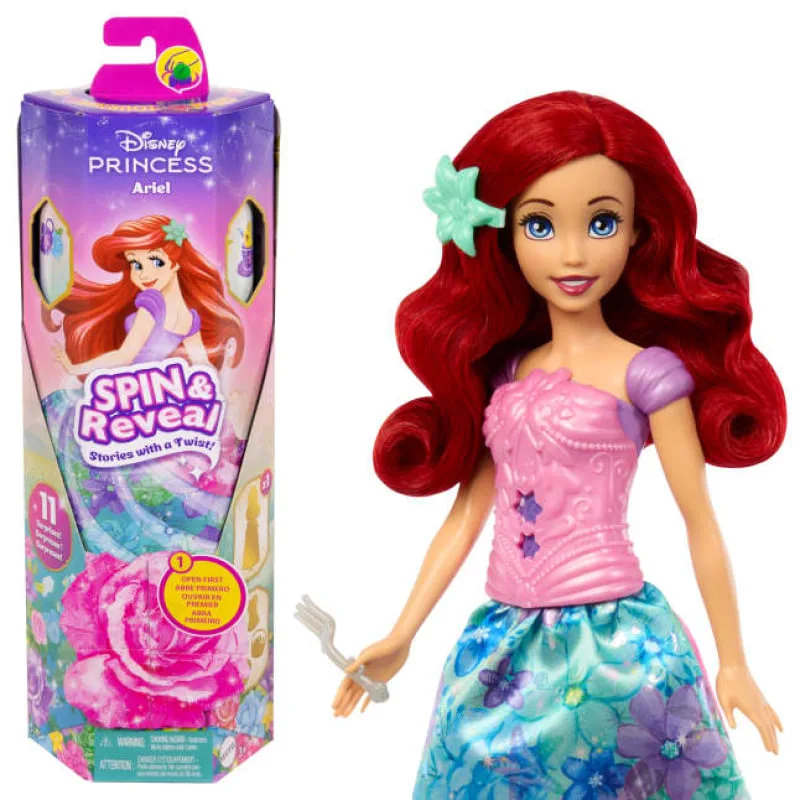 Boneca - Disney Princesa Ariel Gira e Revela Flores MATTEL - Disney