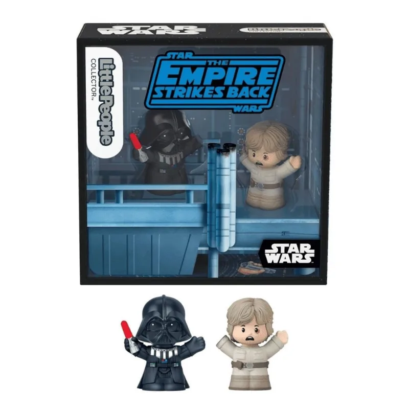 Conjunto 2 Bonecos Darth Vader e Luke Skywalker - Star Wars - Little People Collector - Fisher Price - Mattel