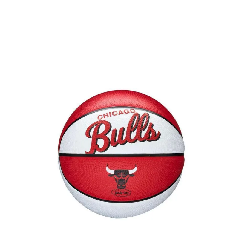 Bola De Basquete Nba Team Retrô Mini Chicago Bulls - Wilson Branco-vermelho Tamanho 03