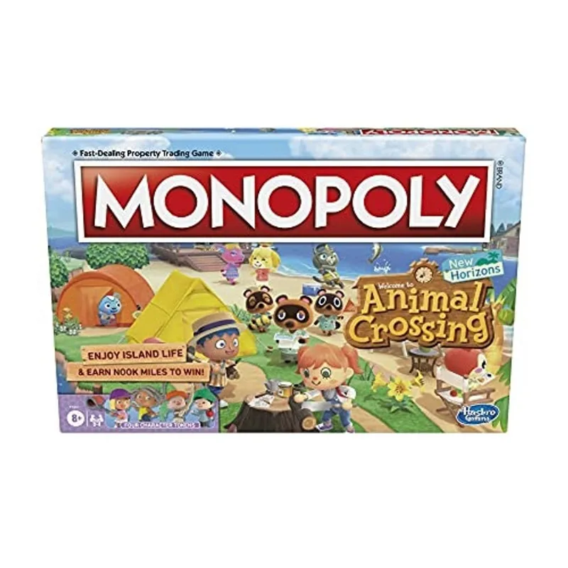 Monopoly Animal Crossing New Horizons Edition Board Game for Kids Ages 8 and Up, Jogo divertido para jogar para 2-4 Jogadores
