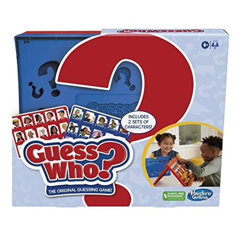Adivinha quem? Jogo de adivinhação original do jogo de tabuleiro, quadro fácil de carregar, folha de caracteres de dupla lateral, 2 jogos de tabuleiro para crianças, jogos de adivinhação para famílias