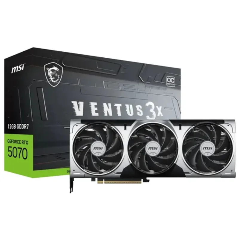 Placa De Vídeo Msi Geforce Rtx5070 Ventus 3x Oc 12gb Gddr7 Pci-express