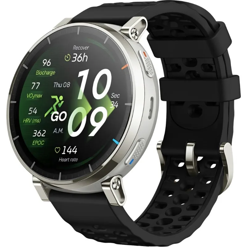 Relógio Amazfit Active 3 Premium Tela 1.32 AMOLED Sapphire Glass GPS 5 ATM Bluetooth 5.3
