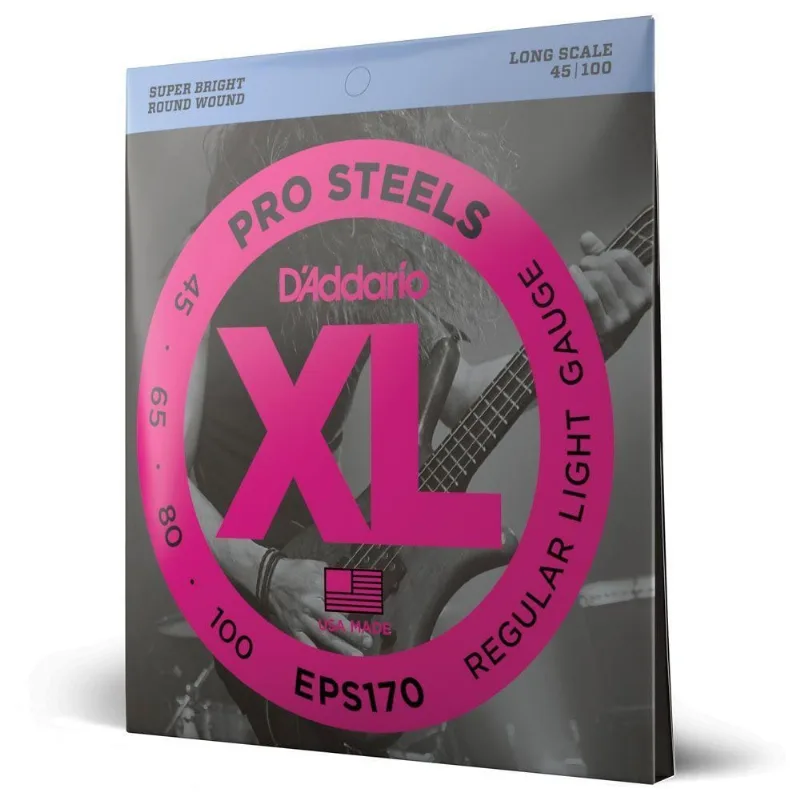 Encordoamento Contrabaixo EPS170 XL Prosteels 4 Cordas 45-100 D'Addario