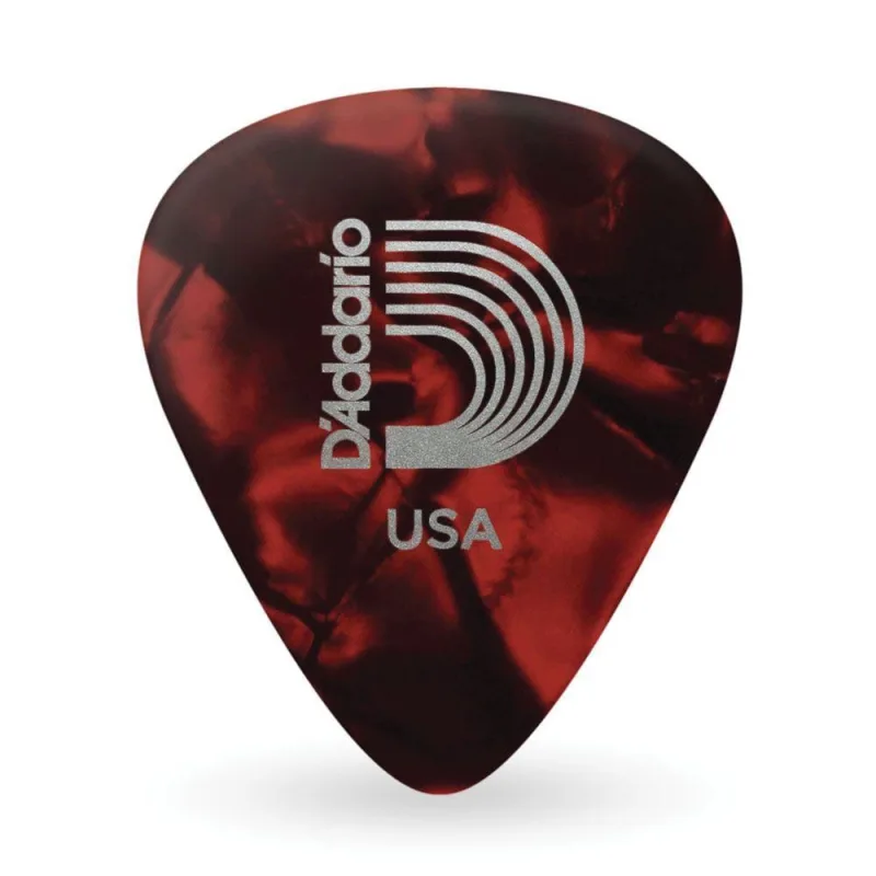 Palheta Celulóide Perolada Vermelha Leve 1CRP2-10 D'Addario - OUTRAS