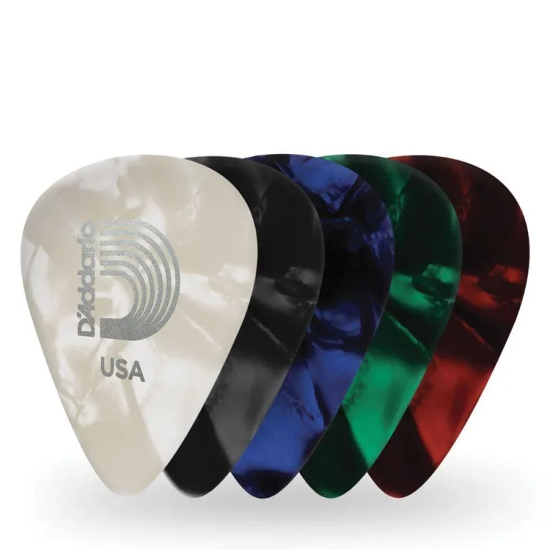 Palheta Celulóide Perolada 1CAP2-10 .50 Leve 10 Unidades D'Addario - OUTRAS