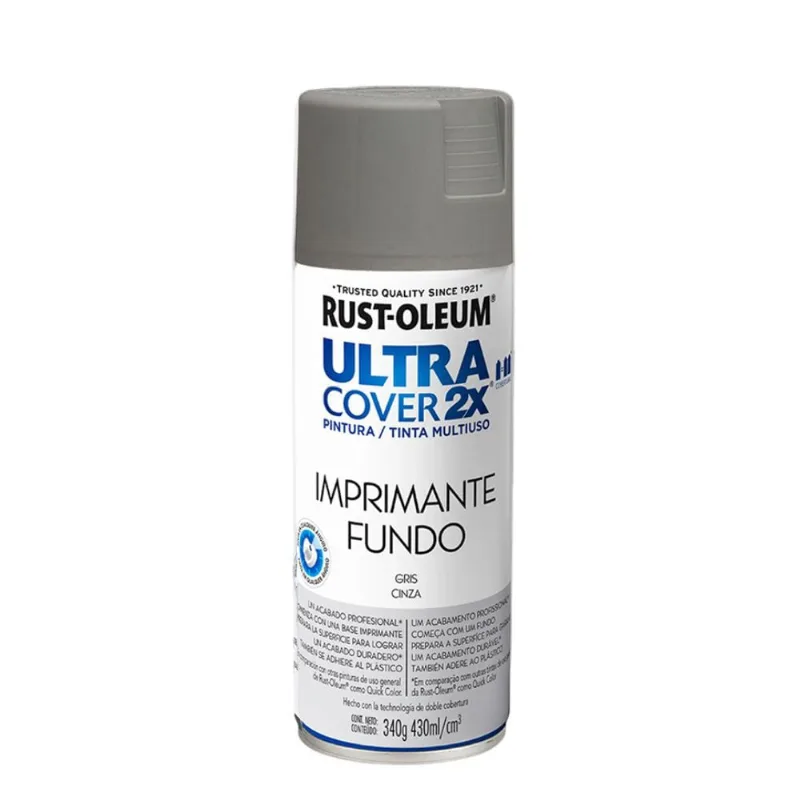 Tinta Spray Ultra Cover 2x Cinza Fosco 340g Viapol