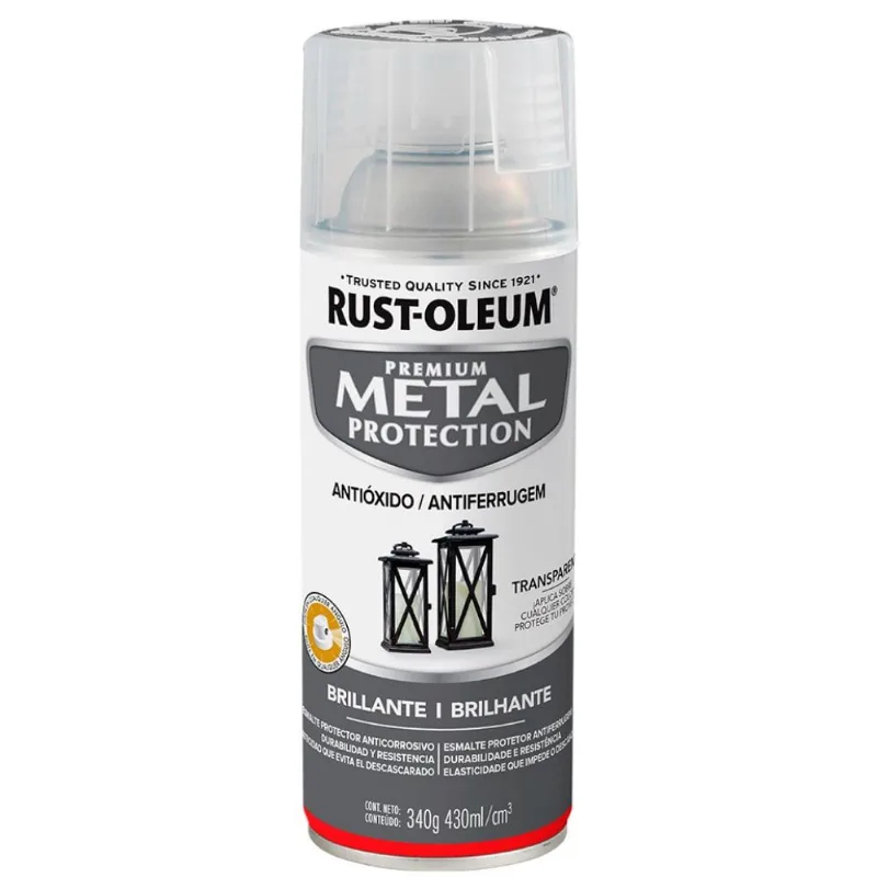 Tinta Spray Metal Protection Transparente Brilhante 340g Viapol