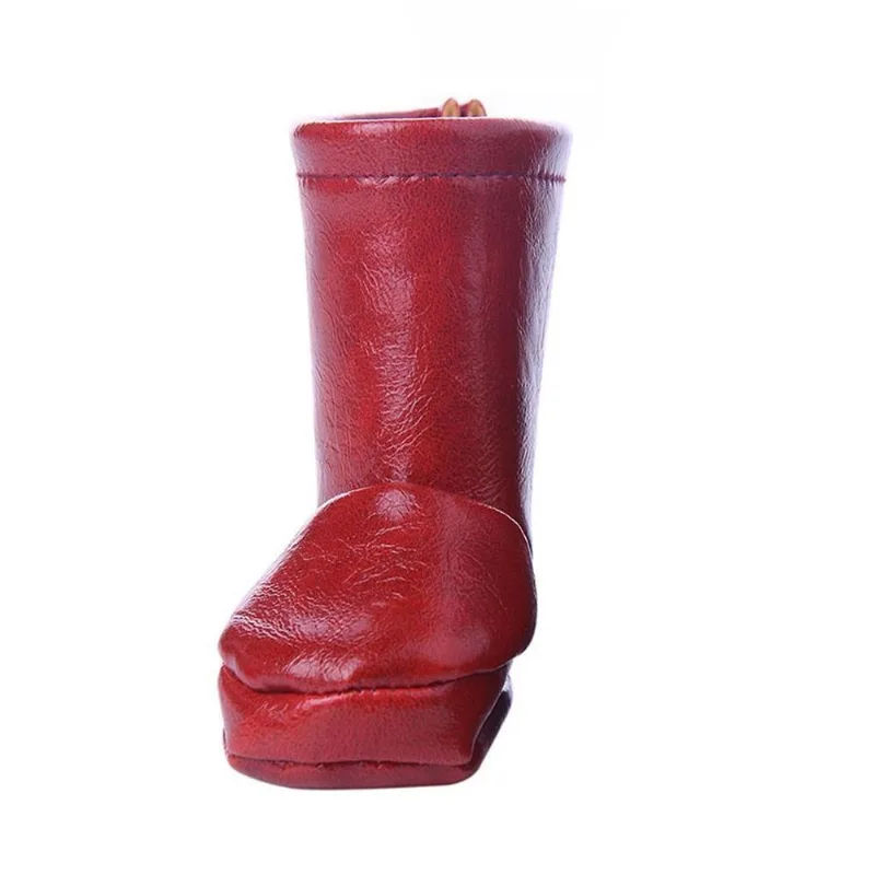Botas Longas De Couro Pu Vermelho Da Moda Para Roupas De Bonecas De 18"