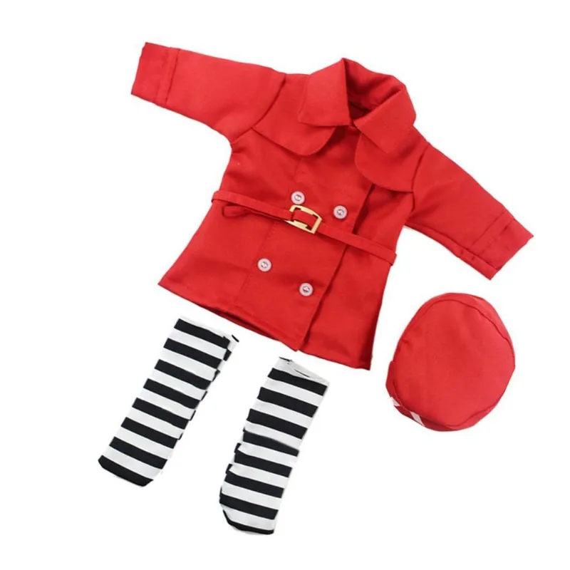 Conjunto De Uniforme De Enfermeira De Bonecas Traje De Vestido Para 14'' Vermelho