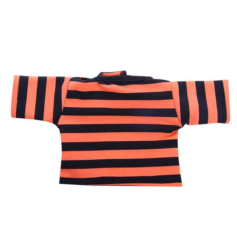 Fashion Doll Clothes Striped T-shirt For 18'' Dolls Laranja