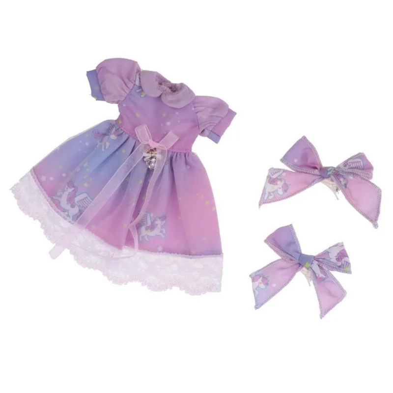 Bonecas Adoráveis Roupas Vestido De Renda E Cocar Com Laço Para 1/6