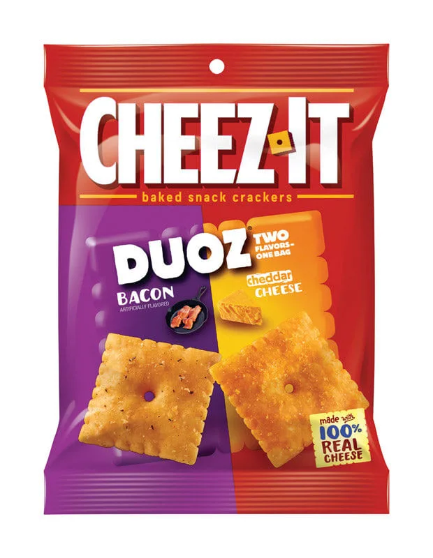 Biscoitos Cheez-it Duoz Com Bacon E Queijo Cheddar 120 G Ensacados (x6) - Não Informado
