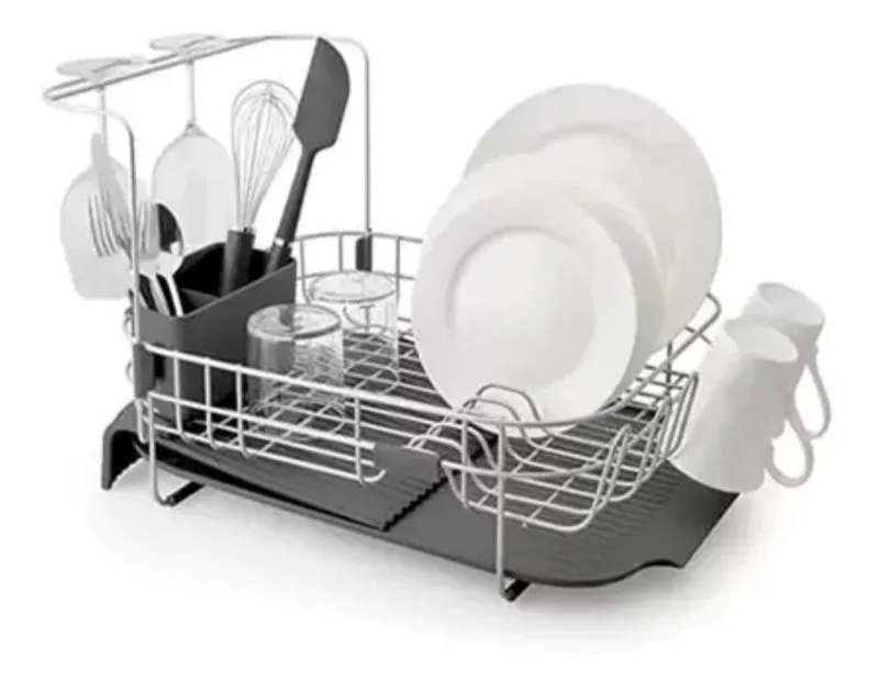 ESCORREDOR KITCHENAID DE PRATOS EXPANSÍVEL EM AÇO INOX KE894BXCG - kitchenaid