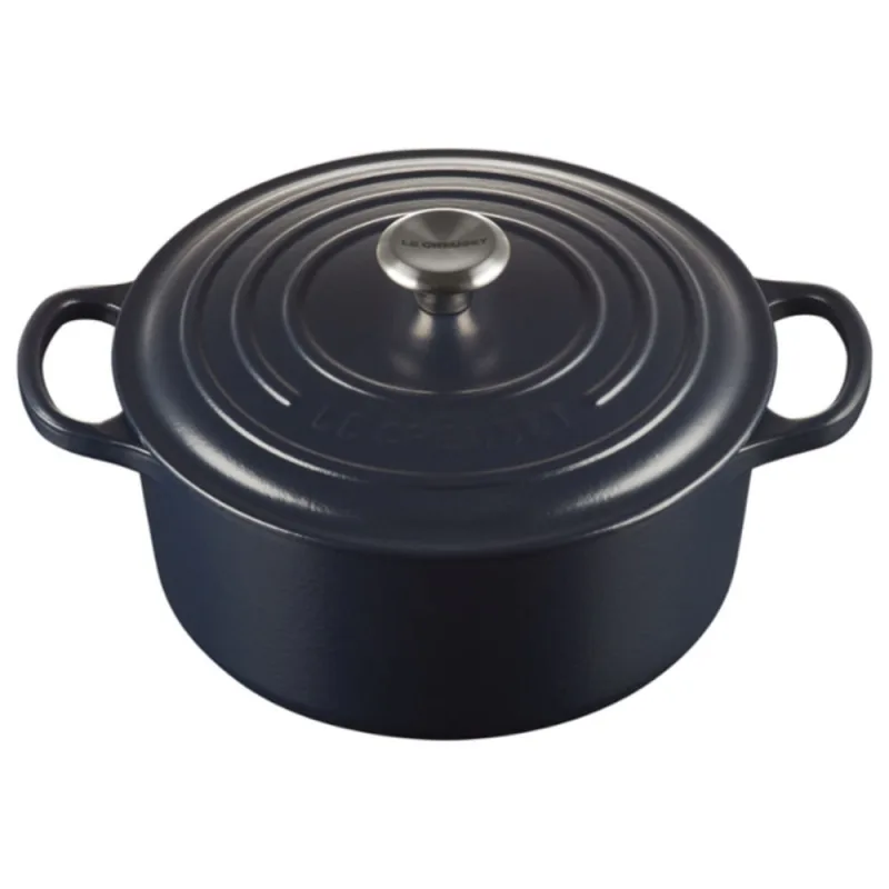 PANELA LE CREUSET REDONDA SIGNATURE FERRO FUNDIDO 28CM AZUL NAVY 21177285214430 - Le creuset