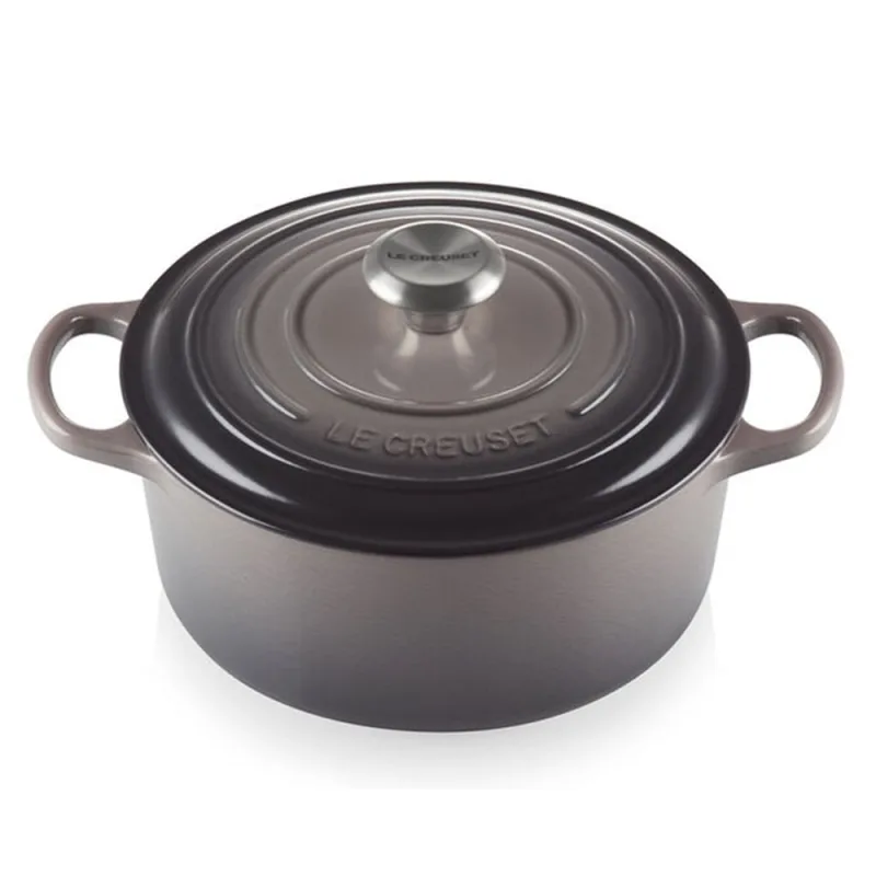PANELA REDONDA LE CREUSET SIGNATURE 34CM EM FERRO FUNDIDO CINZA FLINT 21177344442430 - Le creuset