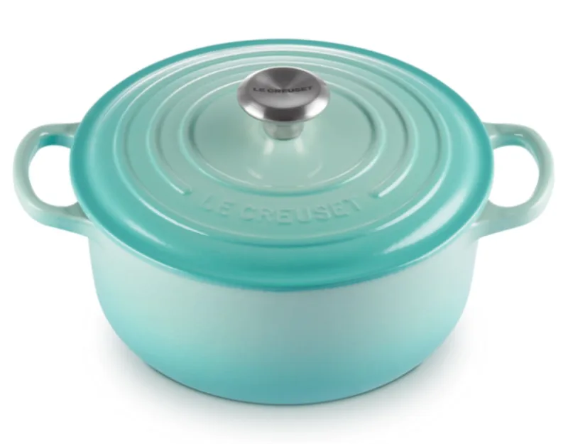PANELA LE CREUSET REDONDA SIGNATURE 18CM AZUL COOL MINT 21177184962430 - Le creuset