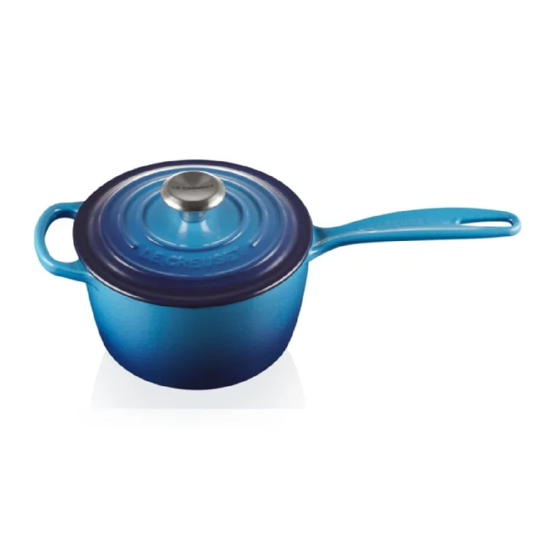 PANELA LE CREUSET MOLHEIRA SIGNATURE 16CM AZURE BLUE 21181162202430 - Le creuset