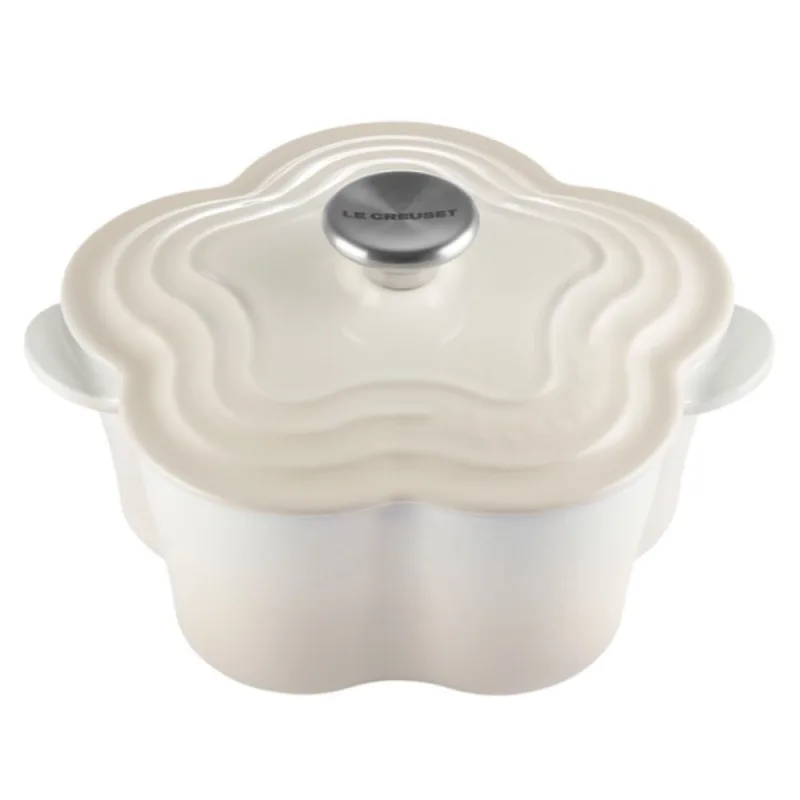 Panela Flor Tradicional 20 cm Branco Meringue Le Creuset - Le creuset