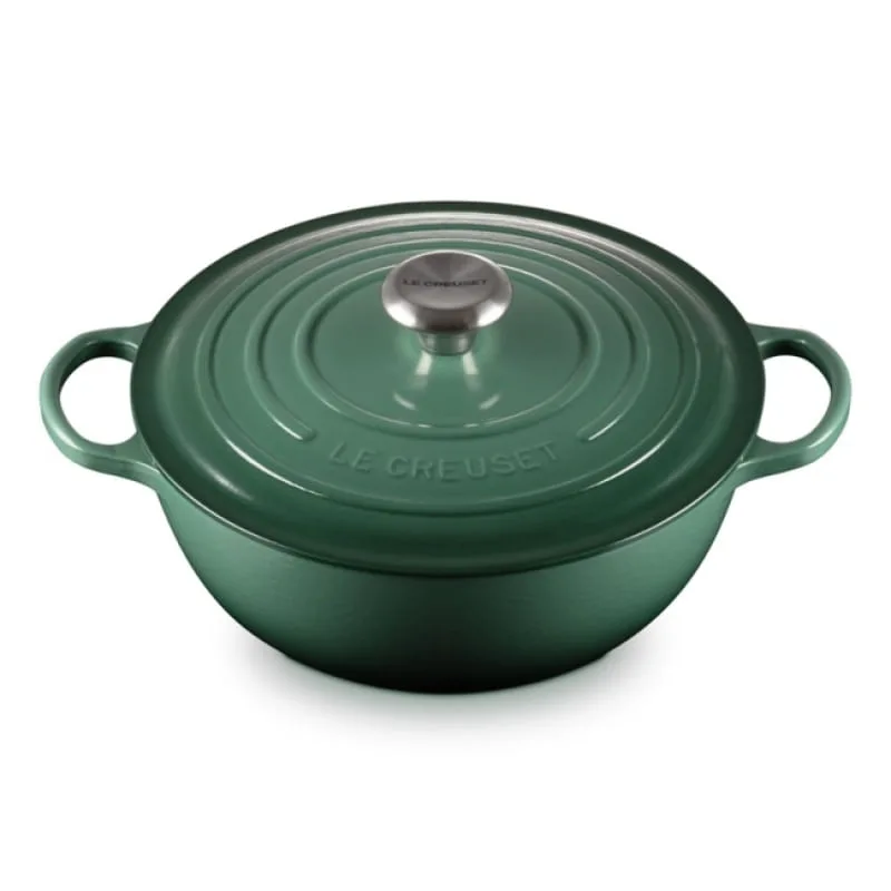 PANELA MARMITA LE CREUSET 32CM SIGNATURE EM FERRO FUNDIDO VERDE ARTICHAUT 21114327954430 - Le creuset