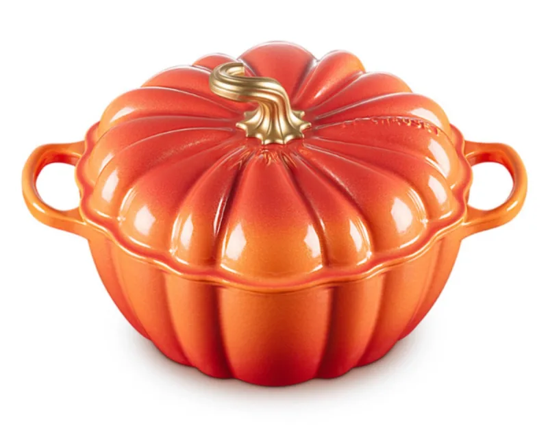 PANELA ABÓBORA LE CREUSET SIGNATURE EM FERRO FUNDIDO FLAMME DORÉE 24CM 21238241834441 - Le creuset