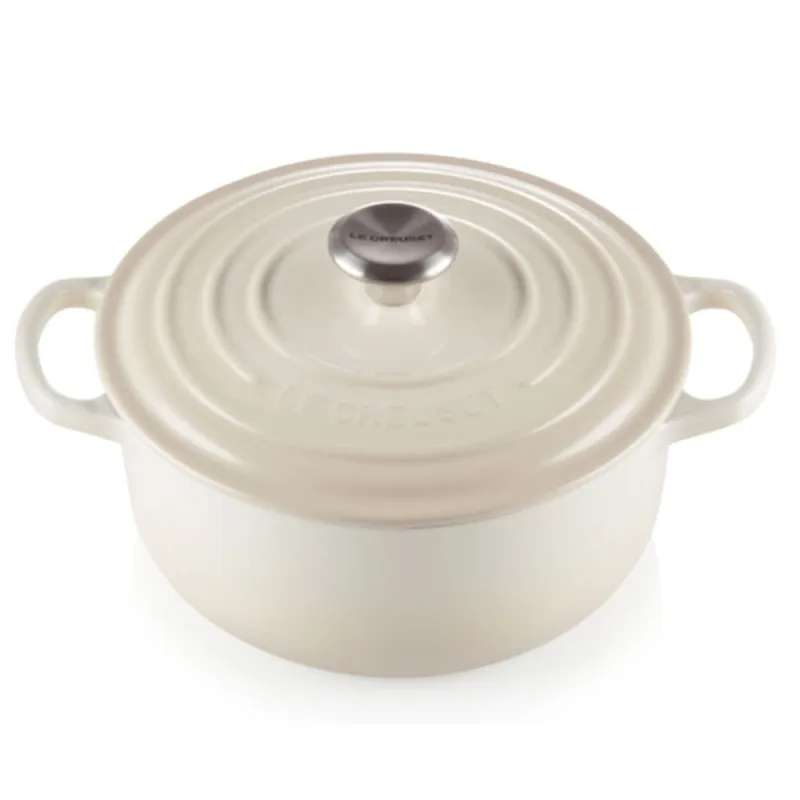 PANELA REDONDA LE CREUSET SIGNATURE 34CM EM FERRO FUNDIDO MERINGUE 21177347164430 - Le creuset