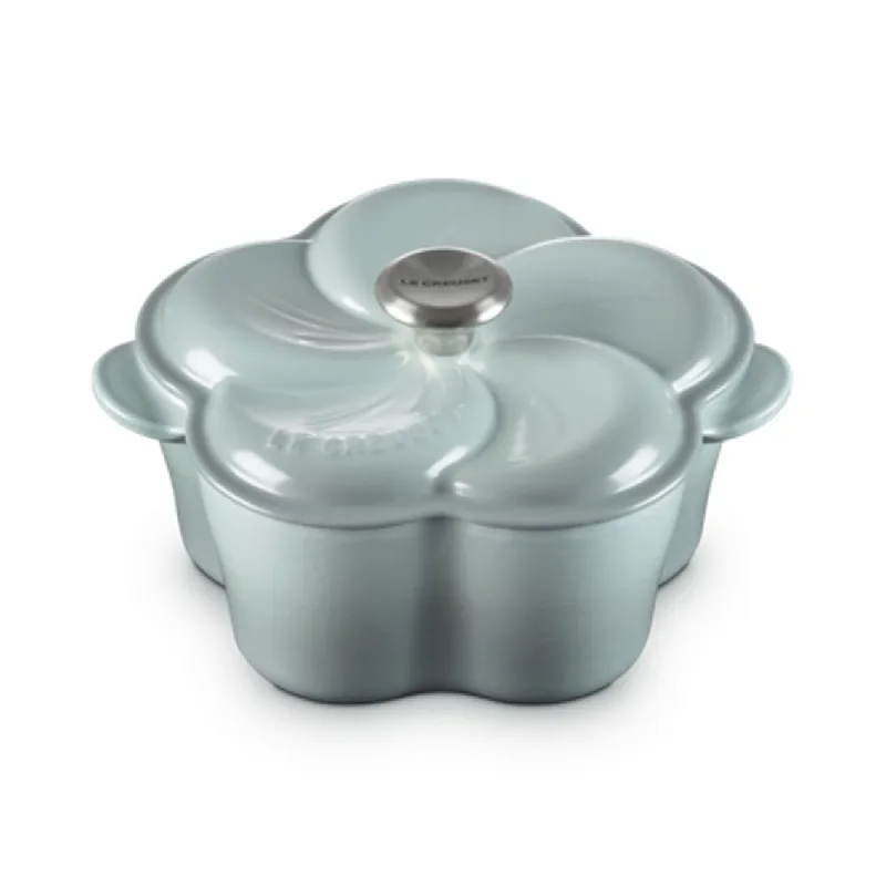 PANELA FLORAL LE CREUSET TRADITION 20CM EM FERRO FUNDIDO SEA SALT 21934207174430 - Le creuset
