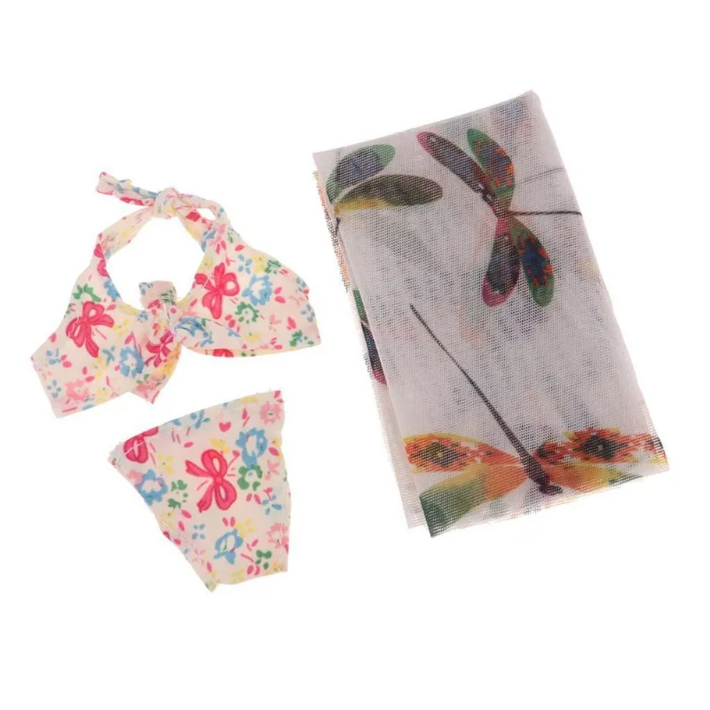 3 Peças De Conjunto De Roupa De Banho De Boneca Adorável Para Vestido De Boneca De 30 Cm