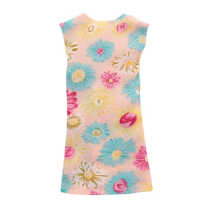 Saia De Noite Com Vestido Floral Sem Mangas Para Boneca De 29 Cm