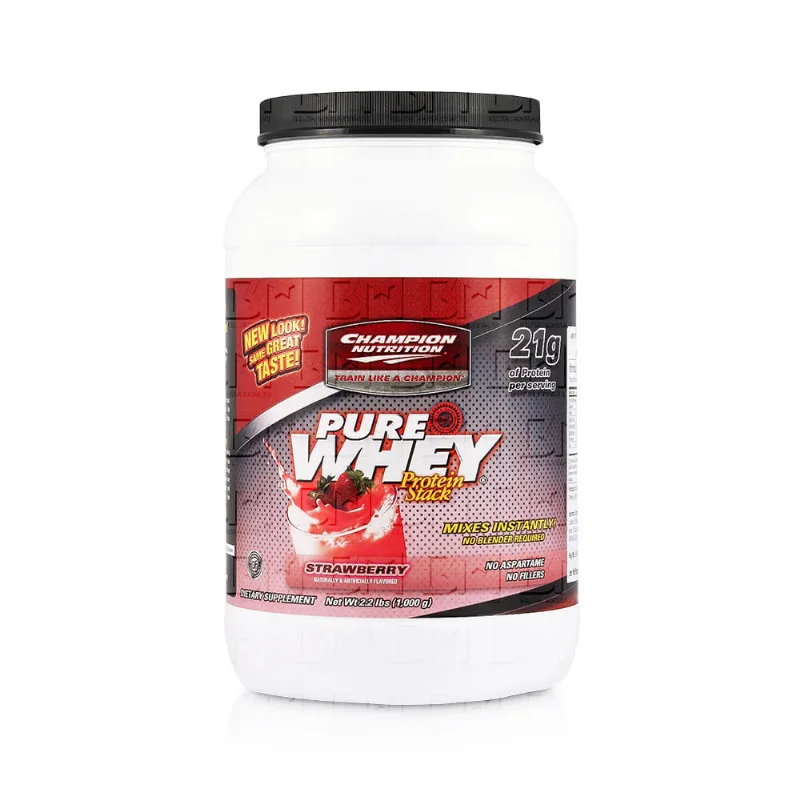 Pure Whey 2.2lb - Champion Nutrition Pure Whey 2.2lb morango - Champion Nutrition