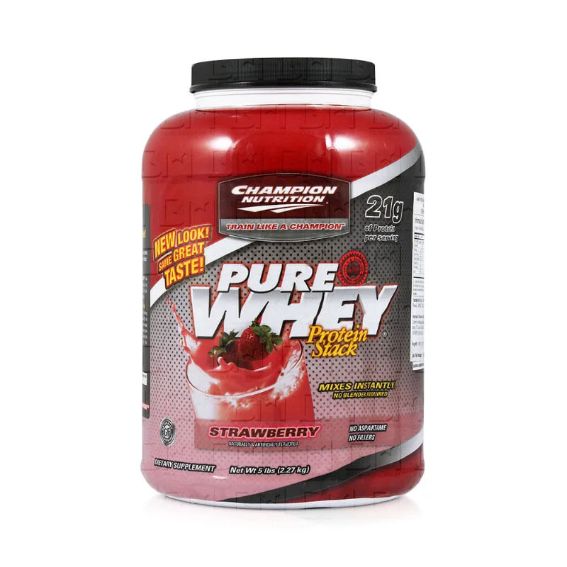Pure Whey 5lb - Champion Nutrition Pure Whey 5lb morango - Champion Nutrition
