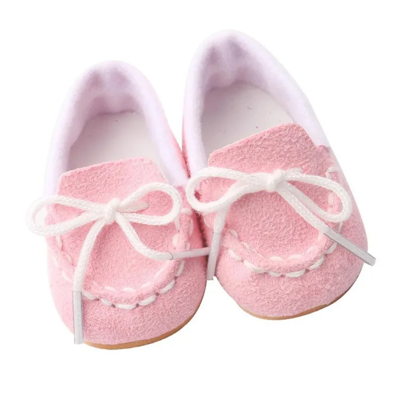 Boneca Americana De 18 Polegadas Com Cadarço Mini Flat Shoes Vestir