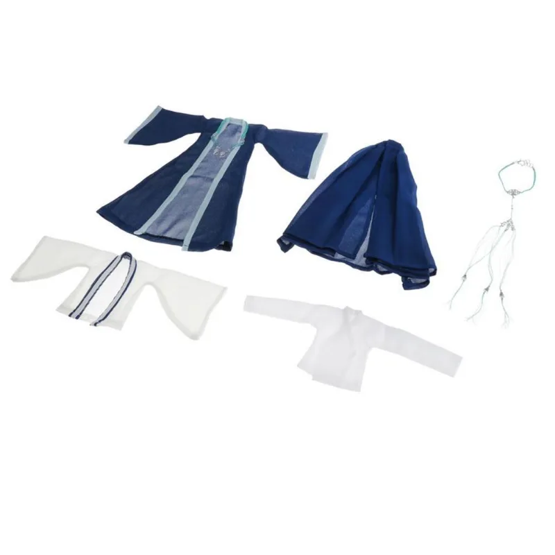 Conjunto De Roupas Masculinas Antigas 1:6 Azul Para Ação De Boneca Ht
