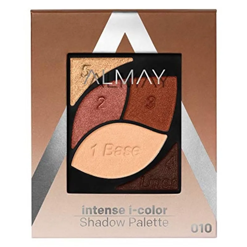 Almay Intense I-Color Enhanceing Eyeshadow Palette, Longlasting Primer Riched Eye Makeup with Antioxidant Vitamin e, Hypoallergenic and Cruelty Free, 010 Brown Eyes, 0.1 oz.