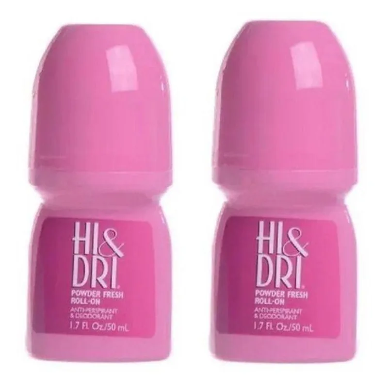 Desodorante Hi & Dri Roll-On Powder Fresh 50Ml Kit Com 2 Pç.