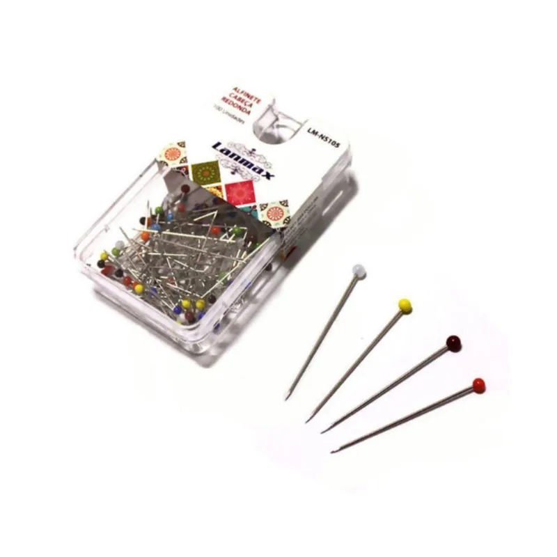 Alfinete De Cabeça Vidro 33mm Caixa C-100 - Lm-ns105