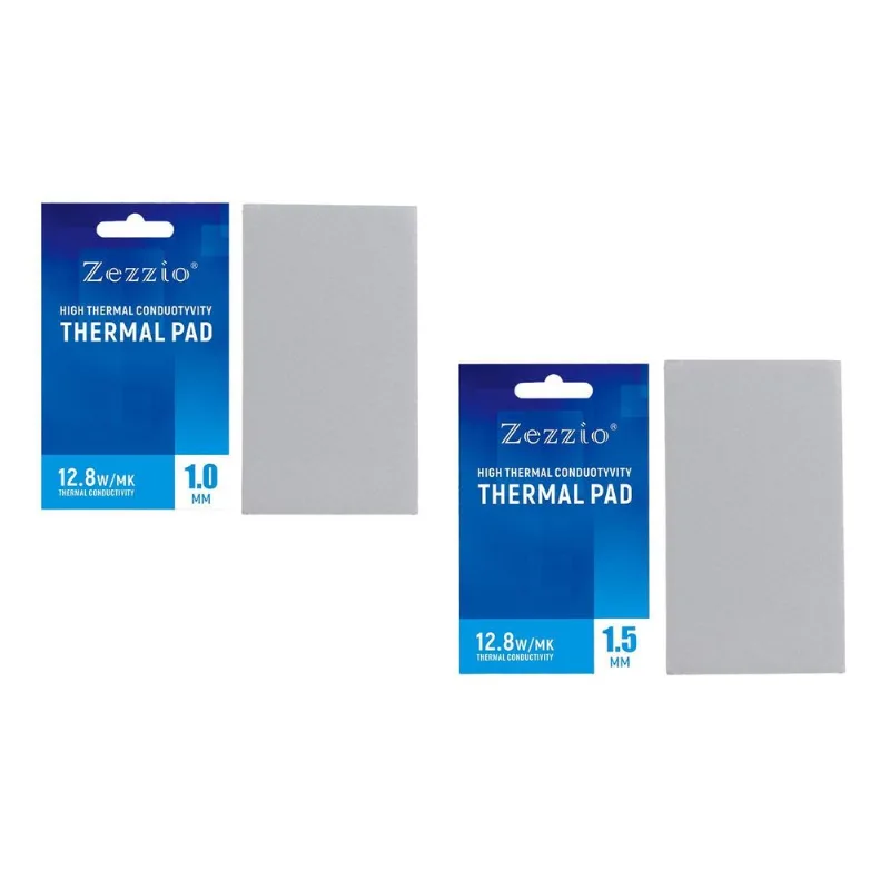 2x Almofada Térmica De Silicone 12,8 W/mk Resistência Ao Calor Simples Para