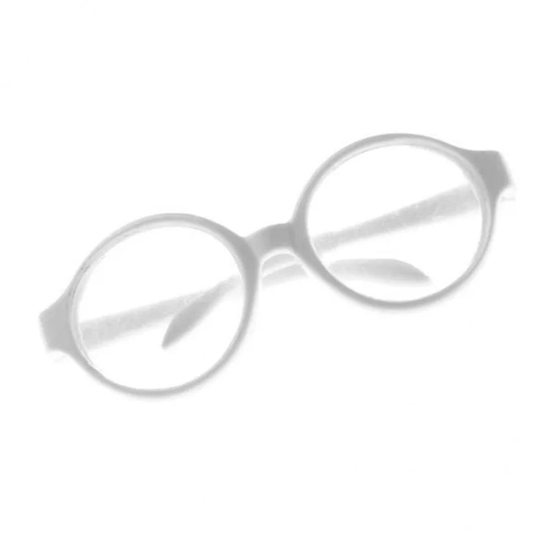 10xpair Of Round Frame Glasses For 18'' American Dolls White