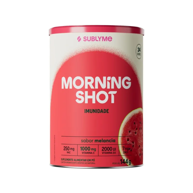Suplemento Alimentar em Pó de Melancia Morning Shot 2.0 Sublyme 144g - Sublyme