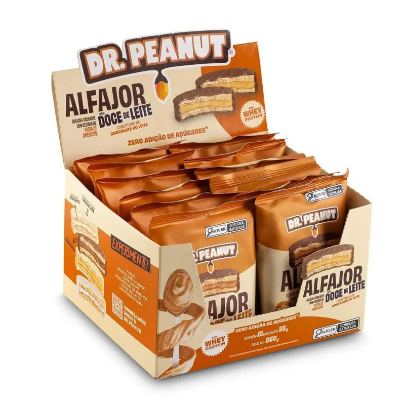 Alfajor Sabor Doce Leite Cobertura Chocolate Ao Leite Caixa - Não Informado