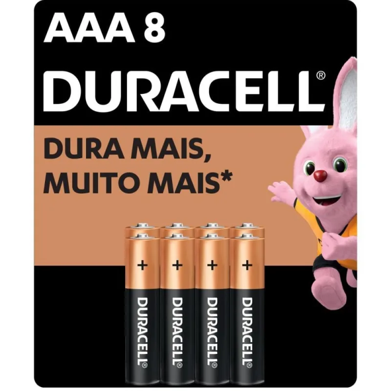Pilha Alcalina Palito AAA (041333666648) - duracell
