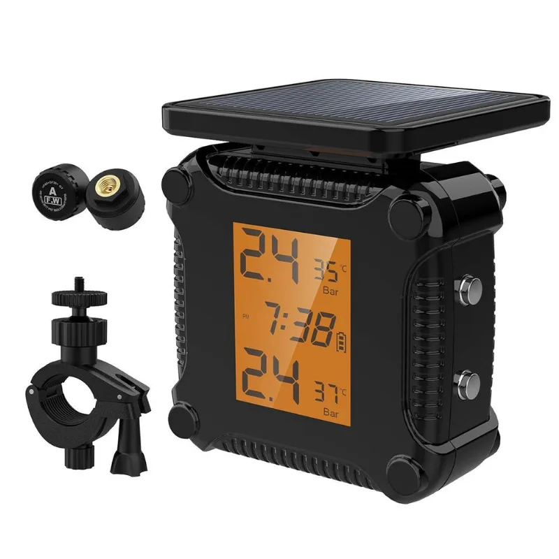 Medidor De Pressão Digital De Pneu De Motocicleta Com 2 Externo
