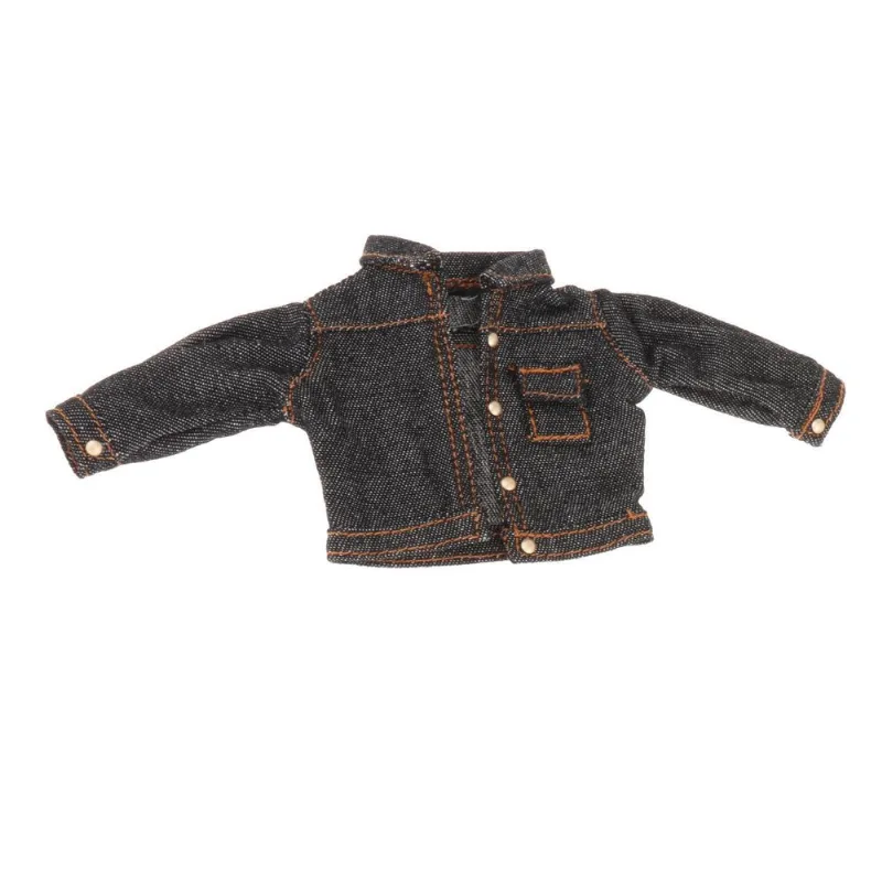 Moda 1/12 Jaqueta Jeans Roupas De Boneca Artesanal Para 6"