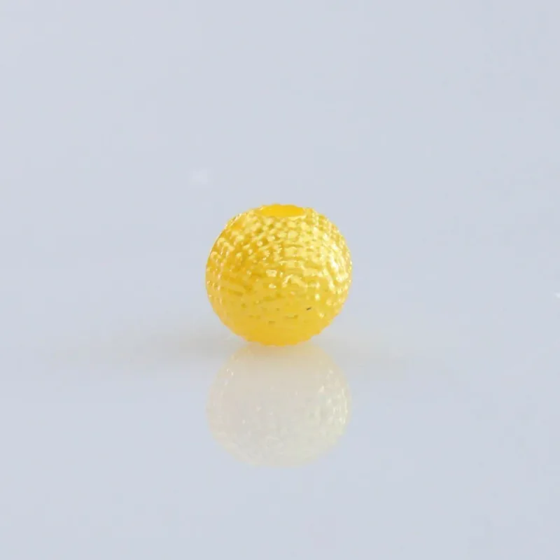 Perola Cascuda Passante 06Mm Em Abs Com 500Gr 081Am - Amarelo Ouro