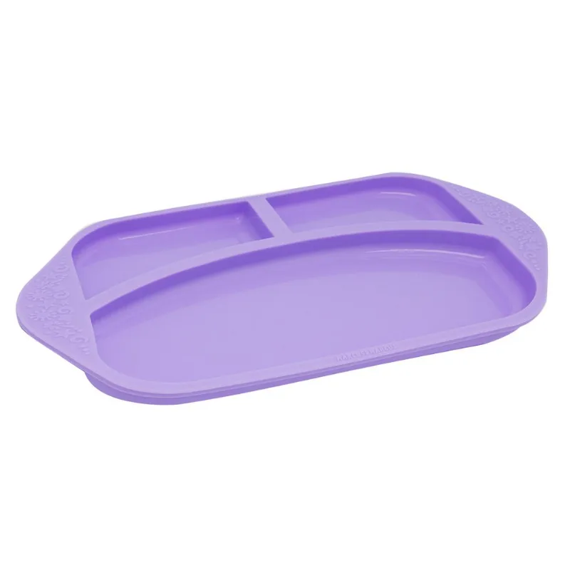 Prato com Divisória em Silicone Baleia Lilás